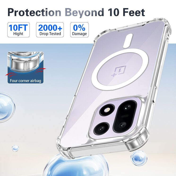 Захисний чохол UniCase AirBag Flow MagSafe для OnePlus 15 - Transparent: фото 3 з 14