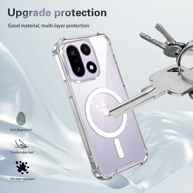 Захисний чохол UniCase AirBag Flow MagSafe для OnePlus 15 - Transparent: фото 8 з 14