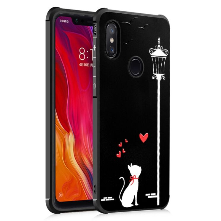 Защитный чехол UniCase Black Style для Xiaomi Mi 8 SE (Special Edition) - Cat and Streetlamp: фото 1 из 10
