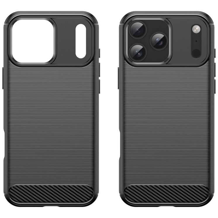 Защитный чехол UniCase Carbon для Apple iPhone 17 Pro Max - Black: фото 2 из 11