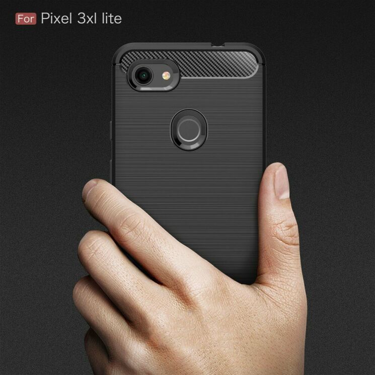 Защитный чехол UniCase Carbon для Google Pixel 3a XL - Black: фото 2 из 10