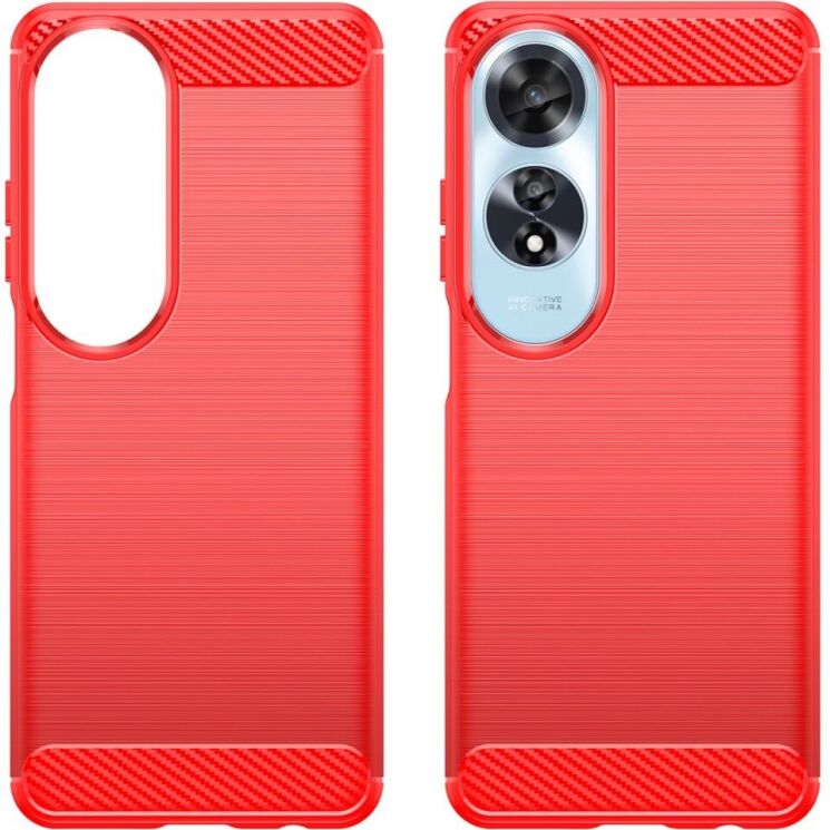 Защитный чехол UniCase Carbon для OPPO A60 - Red: фото 2 из 9
