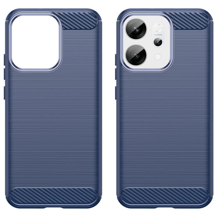 Захисний чохол UniCase Carbon для OPPO Reno 14 5G - Blue: фото 2 з 10
