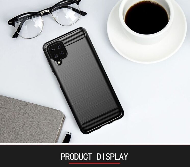Защитный чехол UniCase Carbon для Samsung Galaxy A12 (A125) / A12 Nacho (A127) - Black: фото 10 из 10
