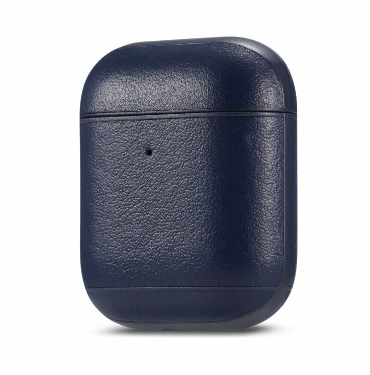 Защитный чехол UniCase Leather Cover для Apple AirPods 1 / 2 - Navy Blue: фото 2 из 13