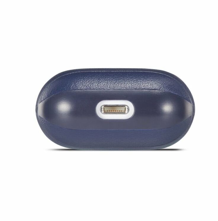 Защитный чехол UniCase Leather Cover для Apple AirPods 1 / 2 - Navy Blue: фото 6 из 13