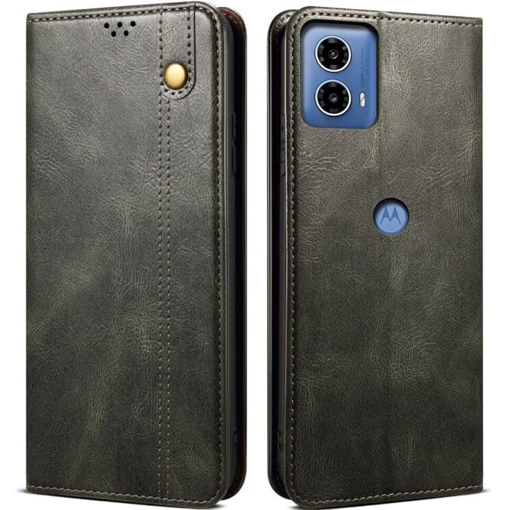 Захисний чохол UniCase Leather Wallet для Motorola Moto G24 Power - Green: фото 1 з 6