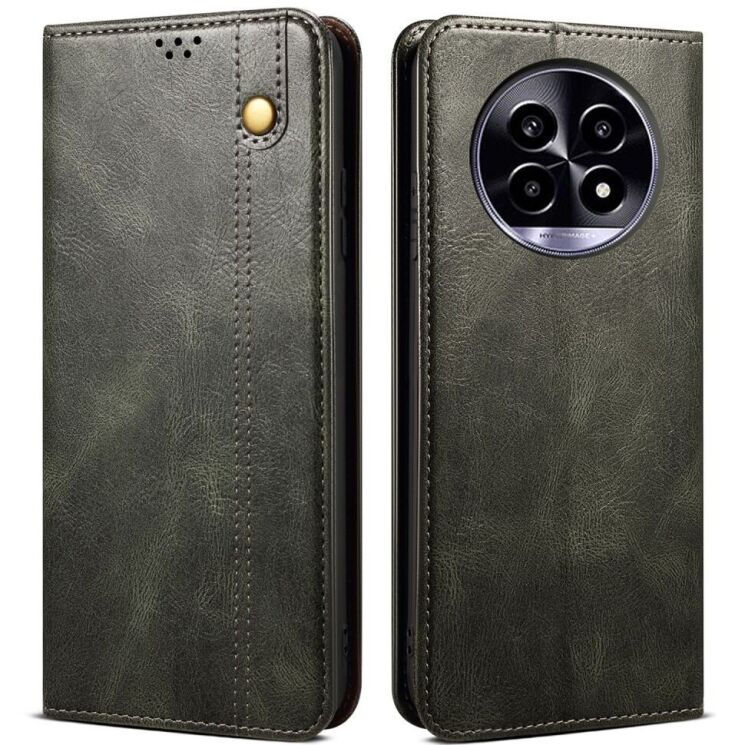 Защитный чехол UniCase Leather Wallet для Realme 13 Pro / 13 Pro Plus - Green: фото 1 из 6