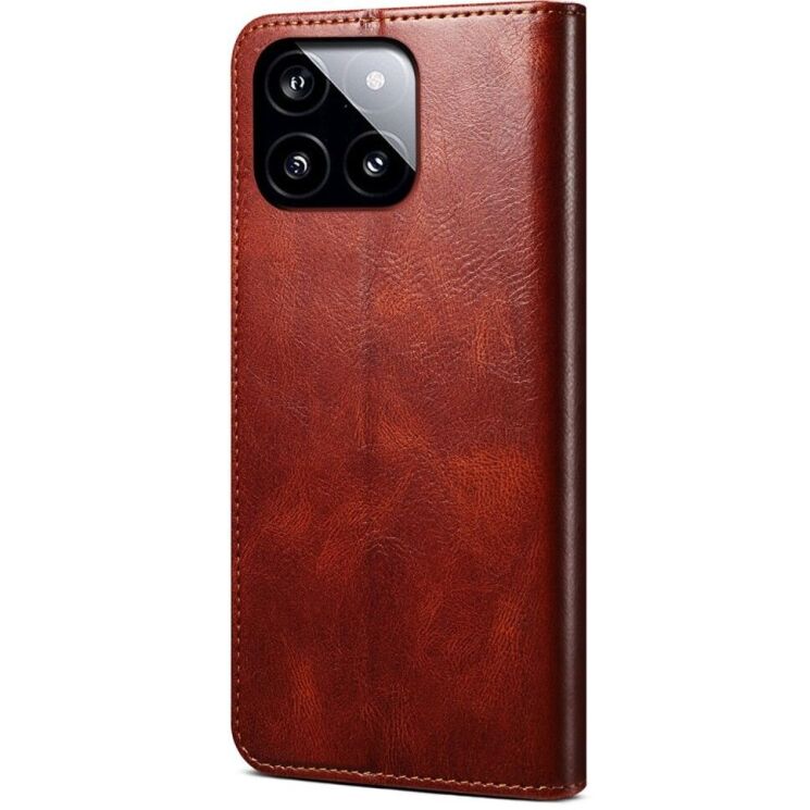 Защитный чехол UniCase Leather Wallet для Xiaomi Poco F6 Pro - Brown: фото 6 из 7