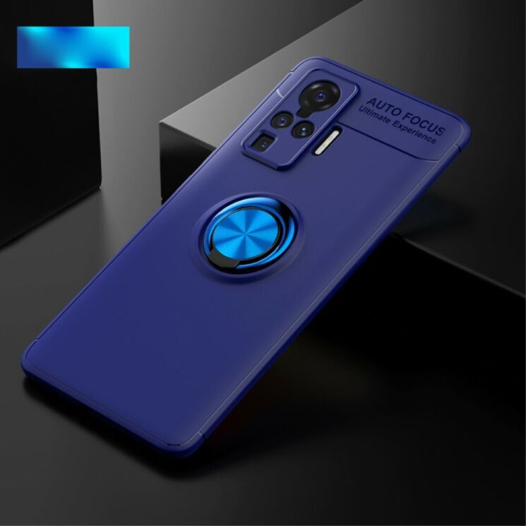 Чехол с магнитным кольцом UniCase Magnetic Ring для VIVO X50 Pro - Blue: фото 2 из 16