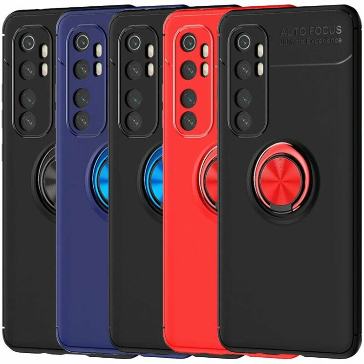 Чехол с магнитным кольцом UniCase Magnetic Ring для Xiaomi Mi Note 10 Lite - Red: фото 3 из 6