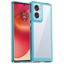 Защитный чехол UniCase Rugged Shield для Motorola Edge 50 Fusion - Transparent Blue: фото 1 из 8
