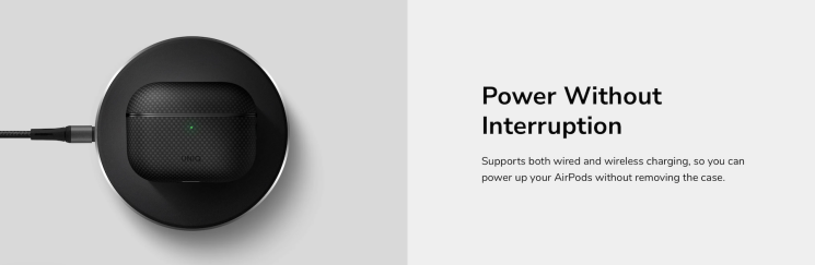 Защитный чехол UNIQ Keva Prime для AirPods Pro 3 (UNIQ-AIRPODSPRO3-KEVPCBLK) - Black: фото 6 из 7
